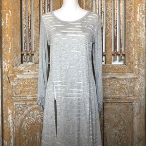 PATRICIA LUCA MILANO GRAY DRESS SPLIT M NEW